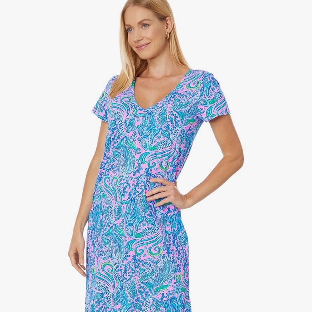 Lilly Pulitzer Etta Dress in “Lilac Rose We Mermaid It”, size XL